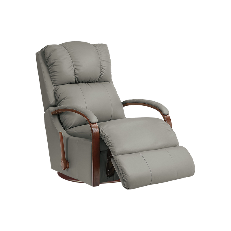 HARBOR TOWN All Leather Swivel Reclina-Glider Recliner