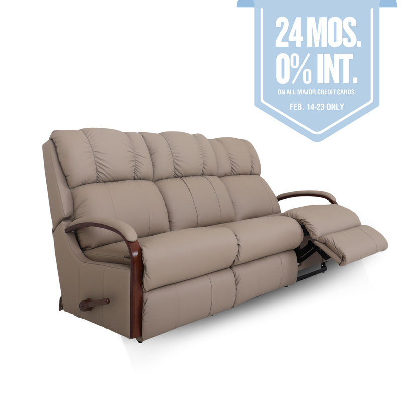 HARBOR TOWN  Full Leather Motion Reclining Sofa