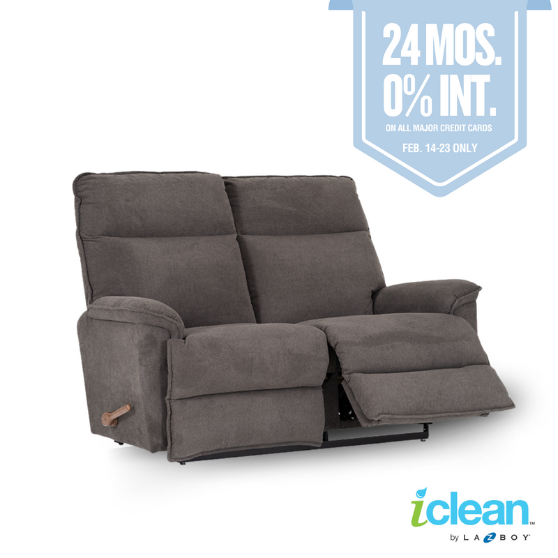 JAY iClean Fabric Motion Reclining Loveseat