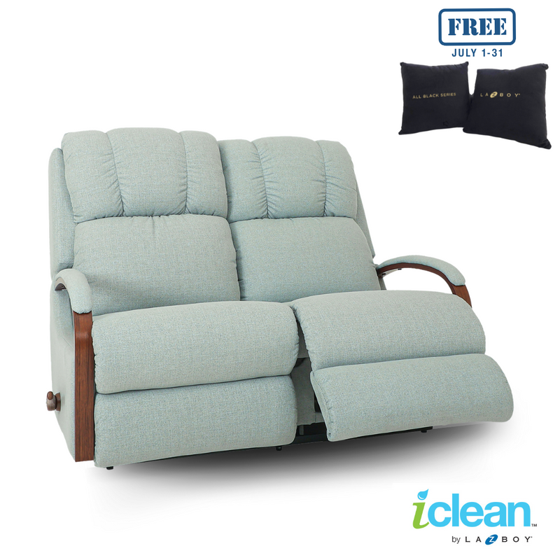 HARBOR TOWN iClean Fabric Motion Reclining Loveseat