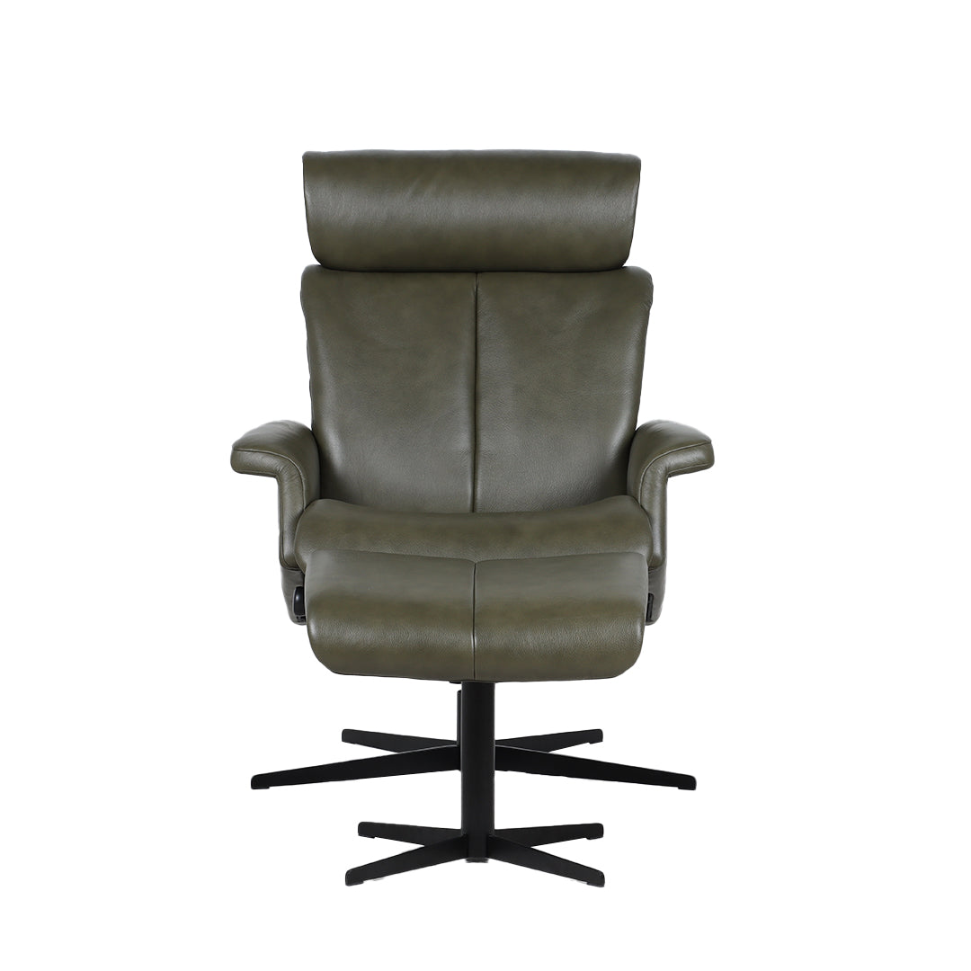 MATISSE Full Leather Pedestal Chair