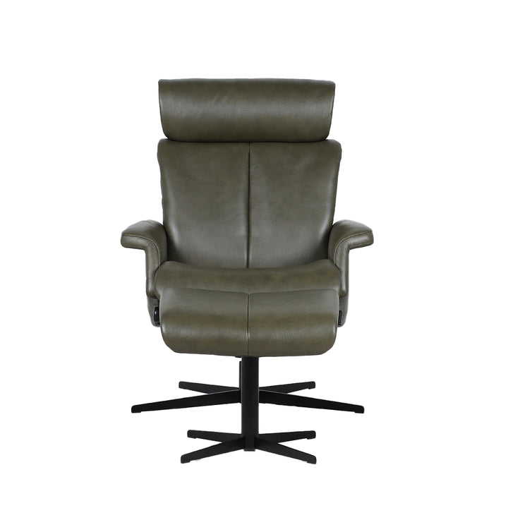 MATISSE Full Leather Pedestal Chair