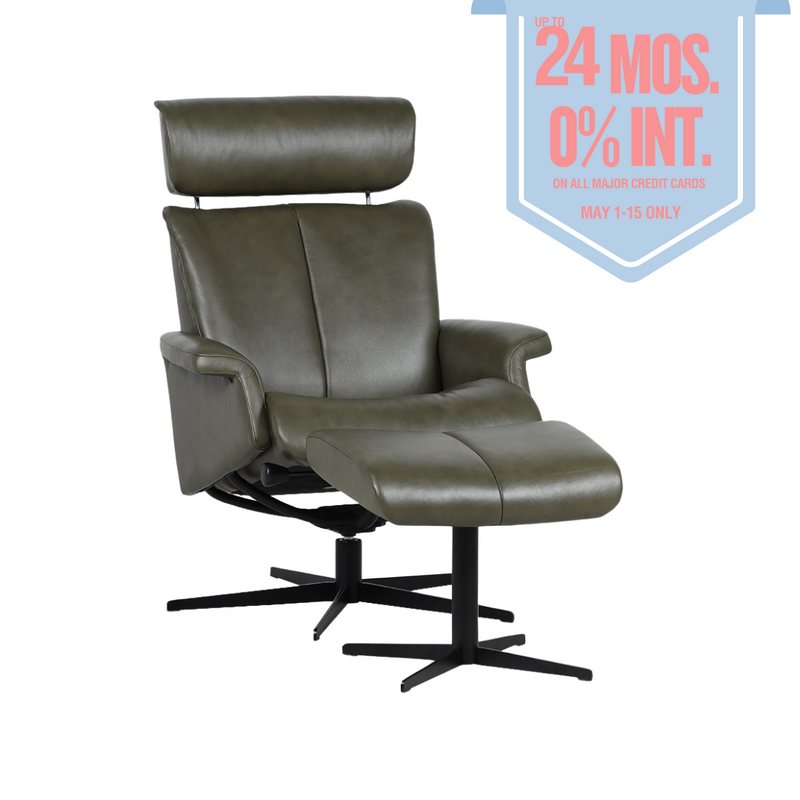 MATISSE Full Leather Pedestal Chair