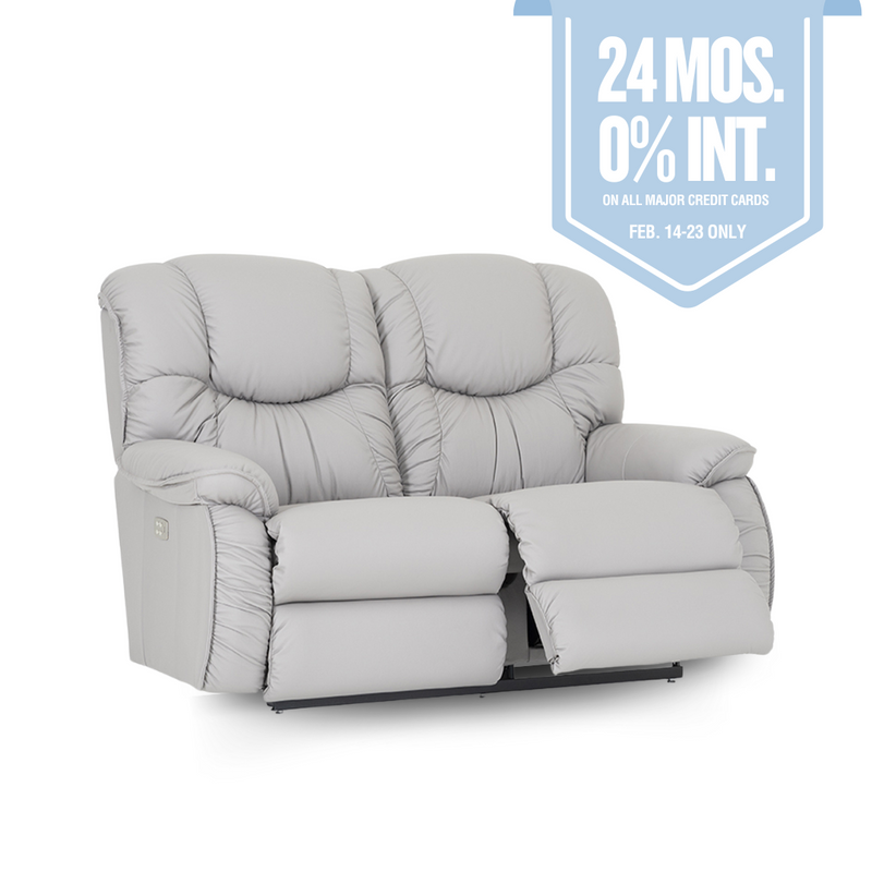 DREAMTIME Full Leather Power Recline XRW Full Reclining Loveseat