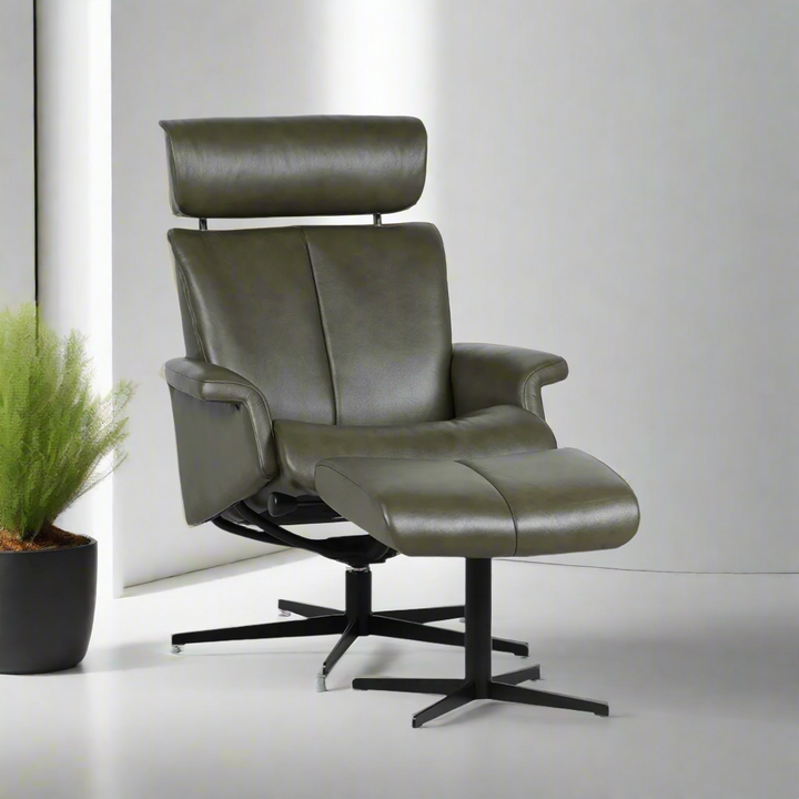 MATISSE Full Leather Pedestal Chair