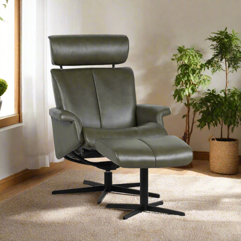 MATISSE All Leather Pedestal Chair