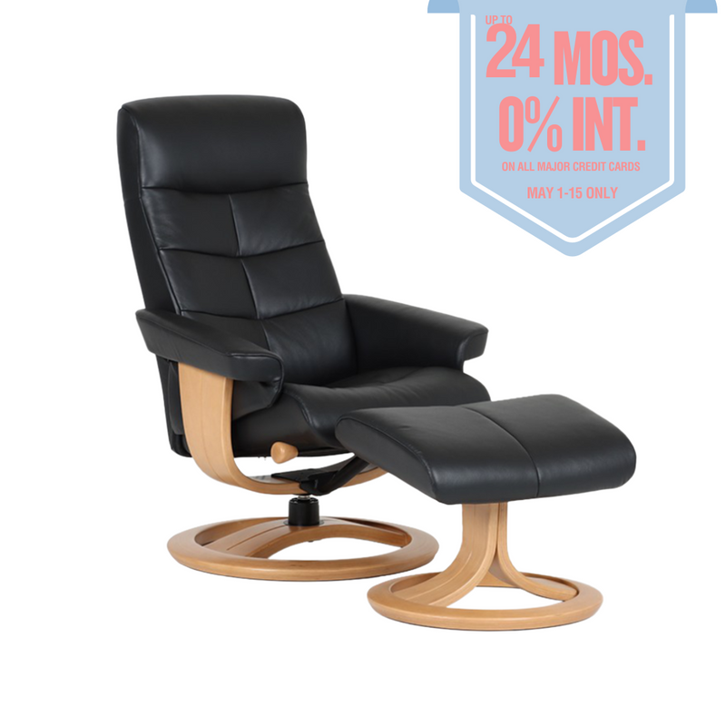 LARSSON Full Leather Pedestal Chair