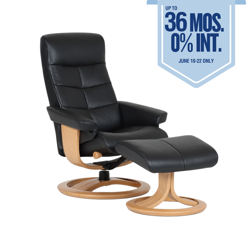 LARSSON Full Leather Pedestal Chair