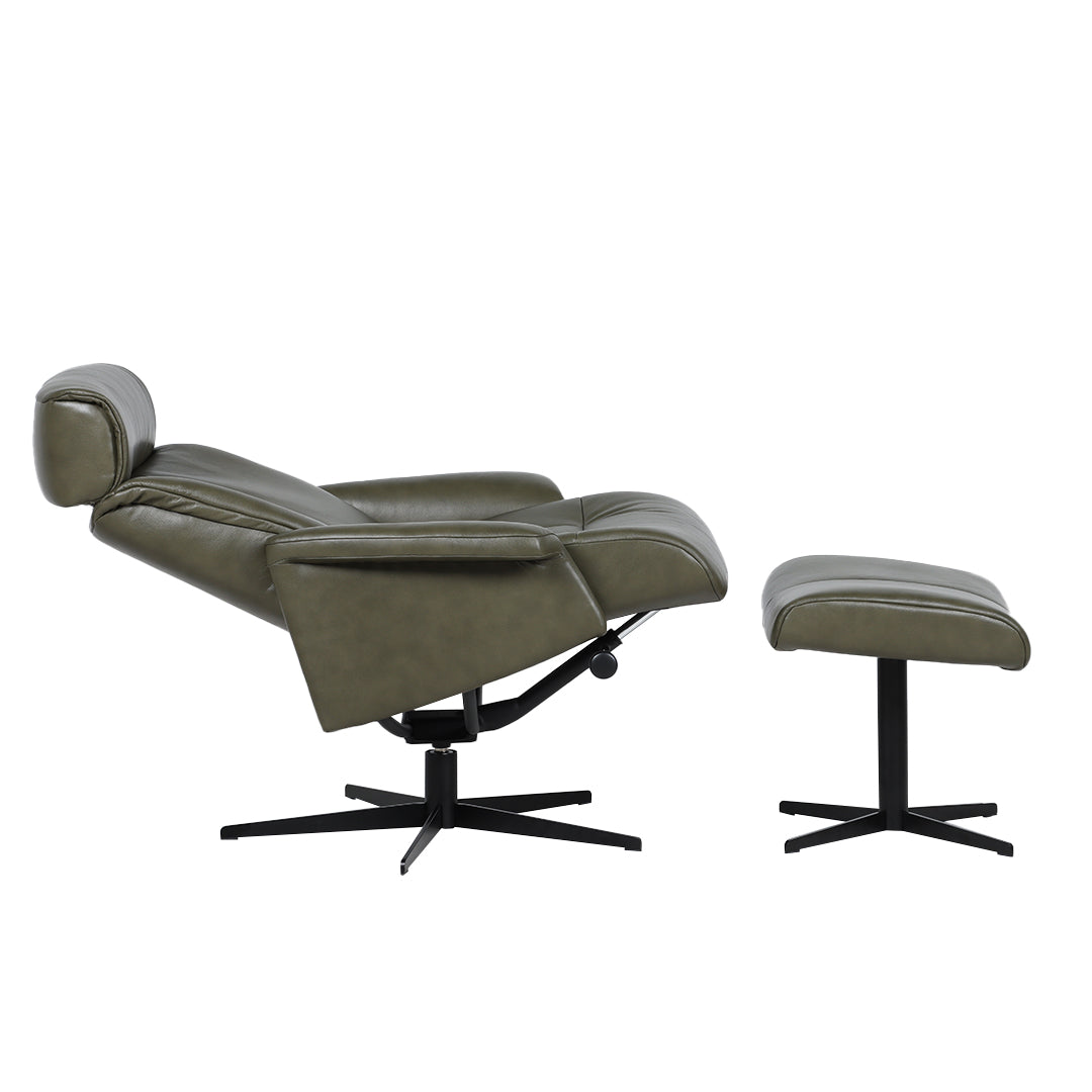 MATISSE Full Leather Pedestal Chair