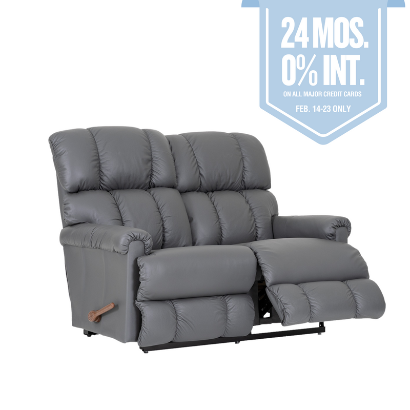 PINNACLE Full Leather Motion Reclining Loveseat