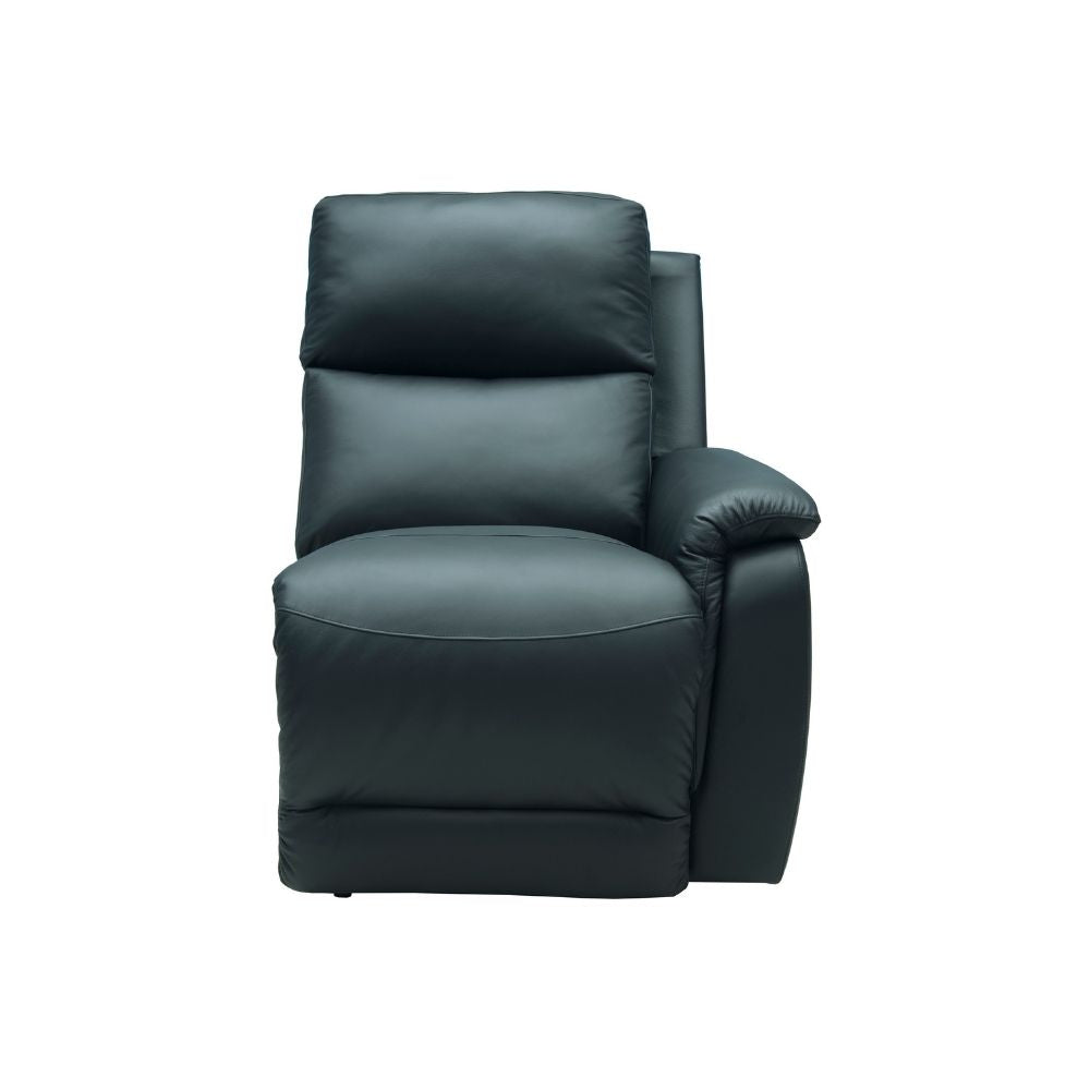 Gray recliner chair on a white background