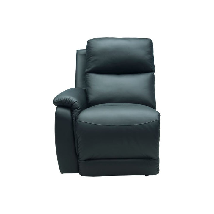 Blue recliner chair on a white background