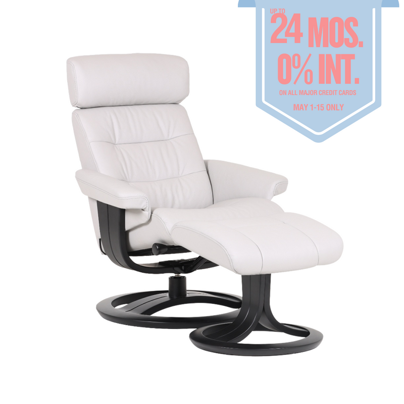 NILSSON Full Leather Pedestal Chair