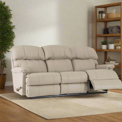 CARDINAL Full Leather Motion Reclining Sofa with Drop Down Table