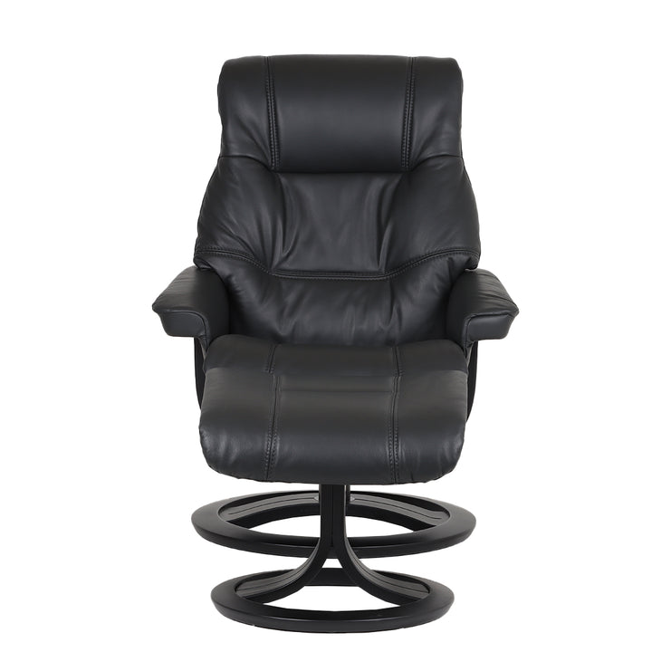ROSLIN Full Leather Pedestal Chair