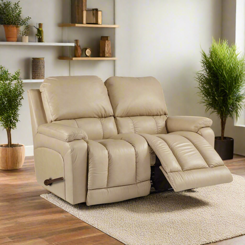 GREYSON Full Leather Motion Reclining Loveseat