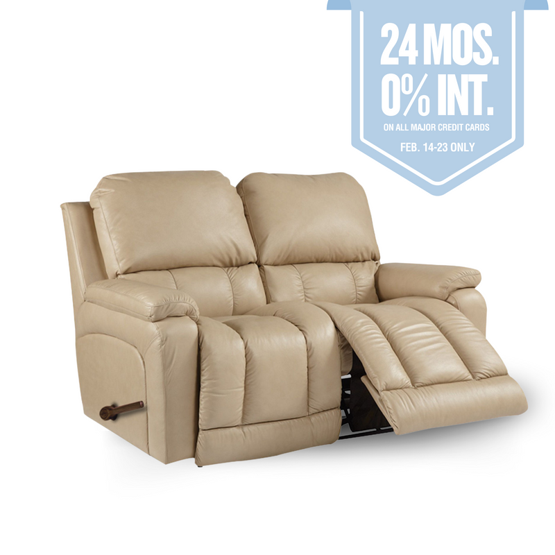 GREYSON Full Leather Motion Reclining Loveseat