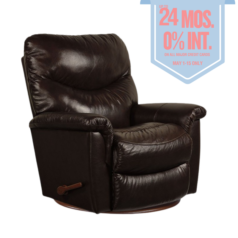 JAMES Full Leather Swivel Reclina-Glider Recliner