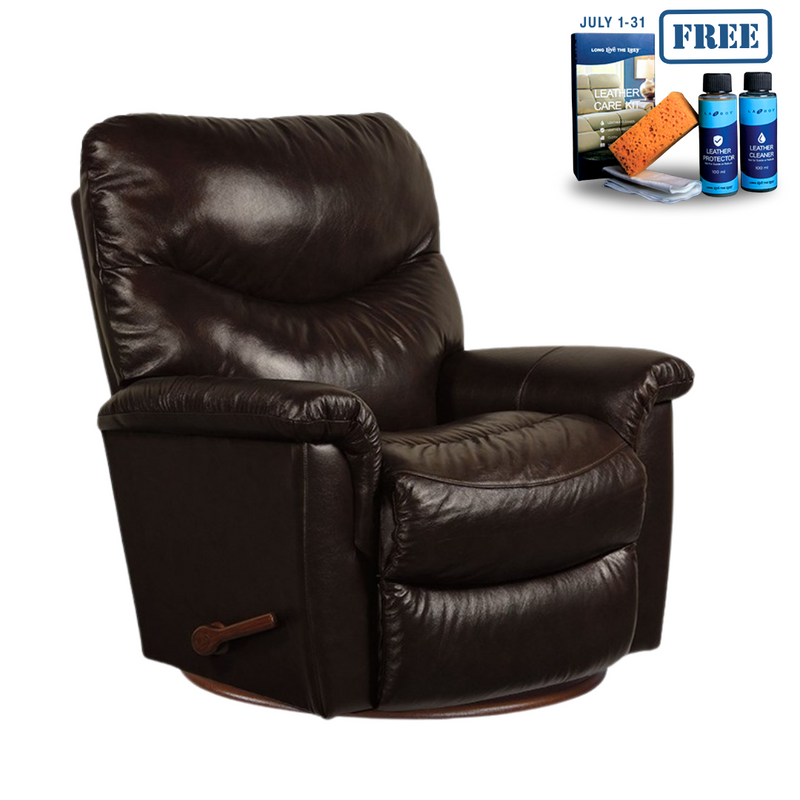 JAMES Full Leather Swivel Reclina-Glider Recliner