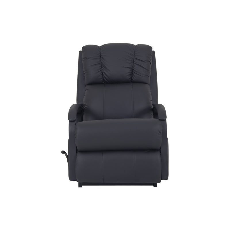 HARBOR TOWN All Leather Rocker Recliner Black Series
