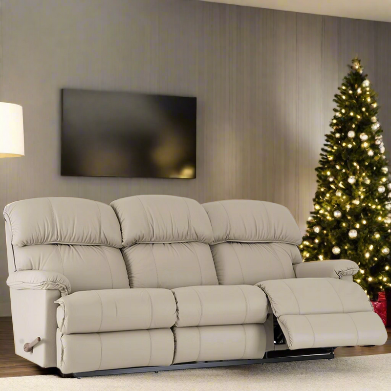 CARDINAL All Leather Motion Reclining Sofa with Drop Down Table