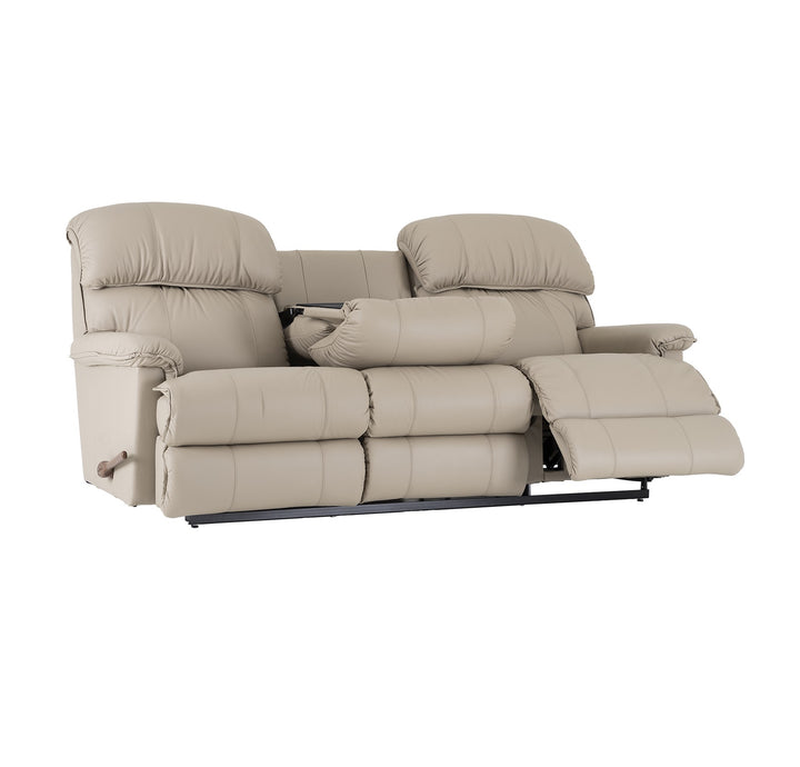 CARDINAL Full Leather Motion Reclining Sofa with Drop Down Table