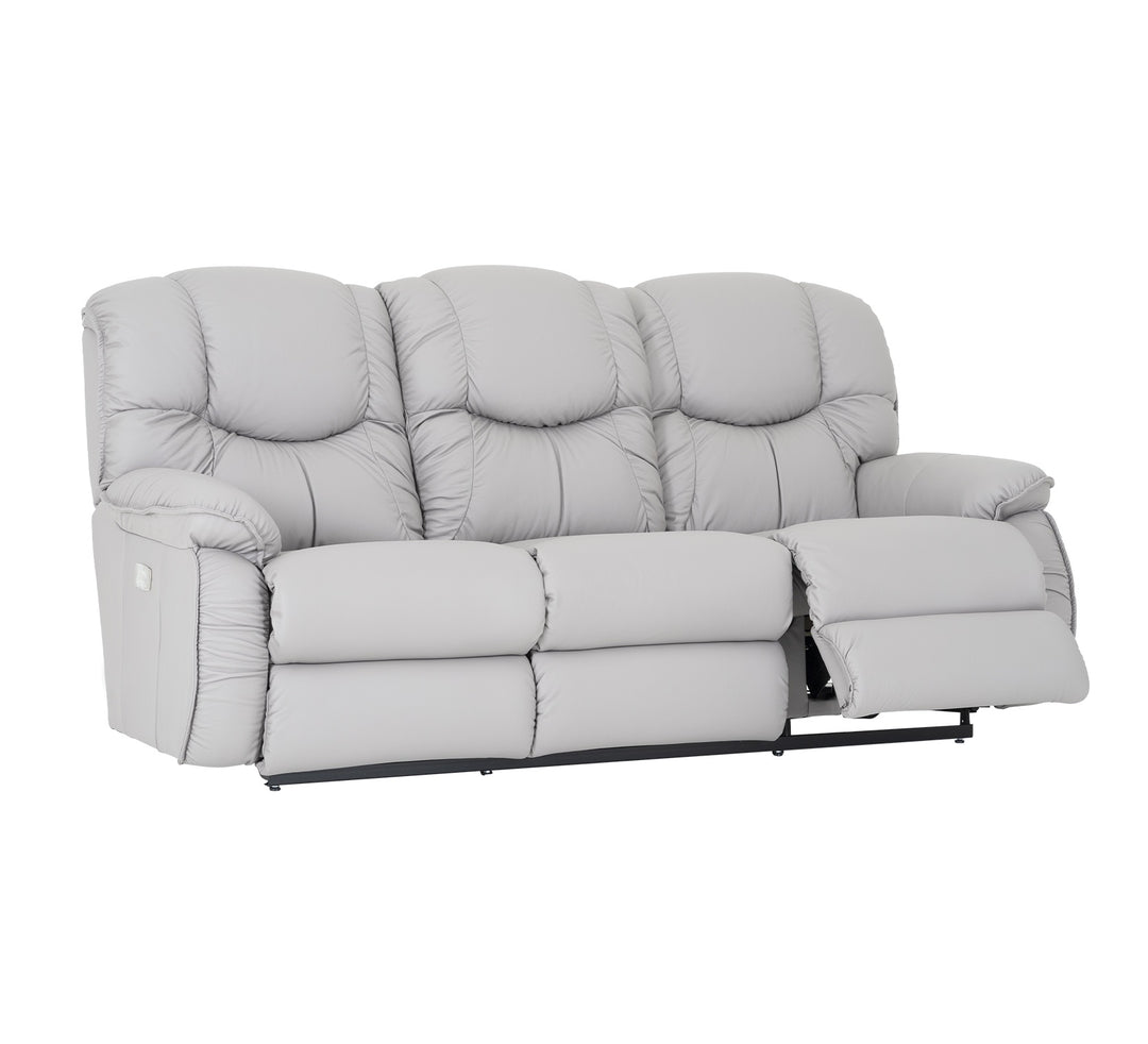 DREAMTIME Full Leather Power Recline XRW Full Reclining Sofa with Drop Down Table