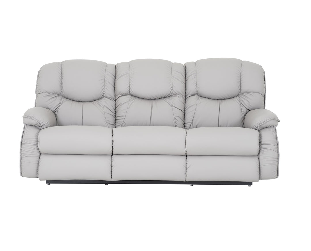 DREAMTIME Full Leather Power Recline XRW Full Reclining Sofa with Drop Down Table