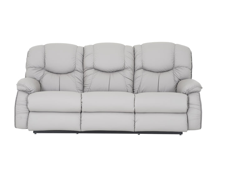 DREAMTIME Full Leather Power Recline XRW Full Reclining Sofa with Drop Down Table
