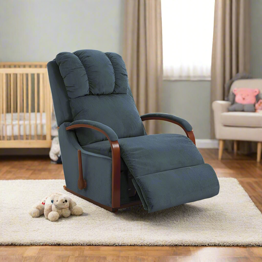 HARBOR TOWN iClean Fabric Rocker Recliner (Wood)
