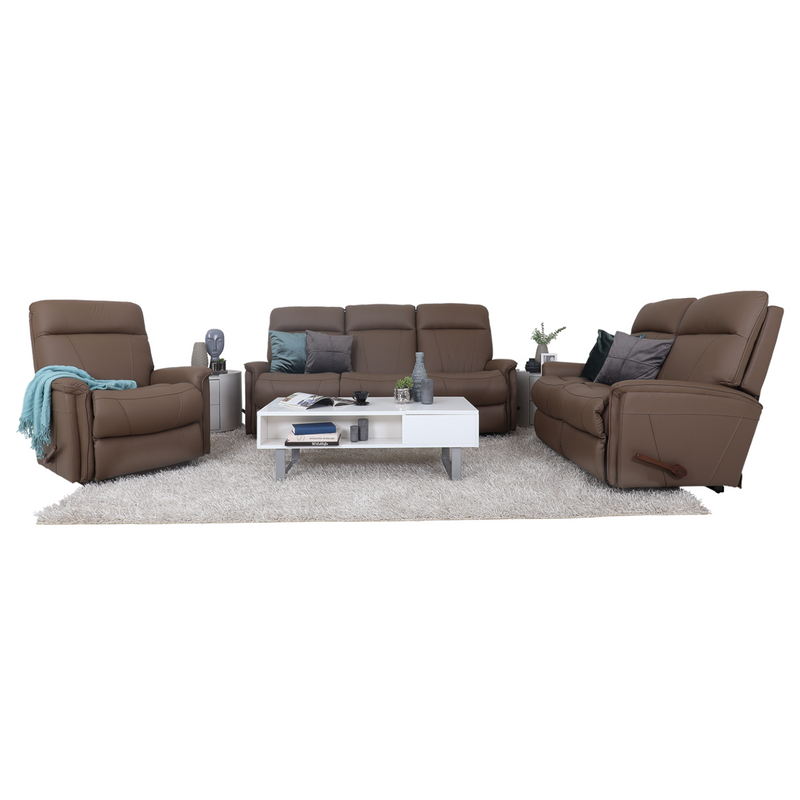 ENZO  All Leather Motion Reclining Loveseat