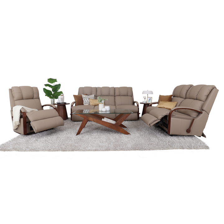 HARBOR TOWN  Full Leather Motion Reclining Loveseat