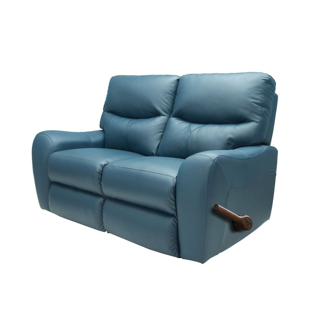 JONES Full Leather Motion Reclining Loveseat