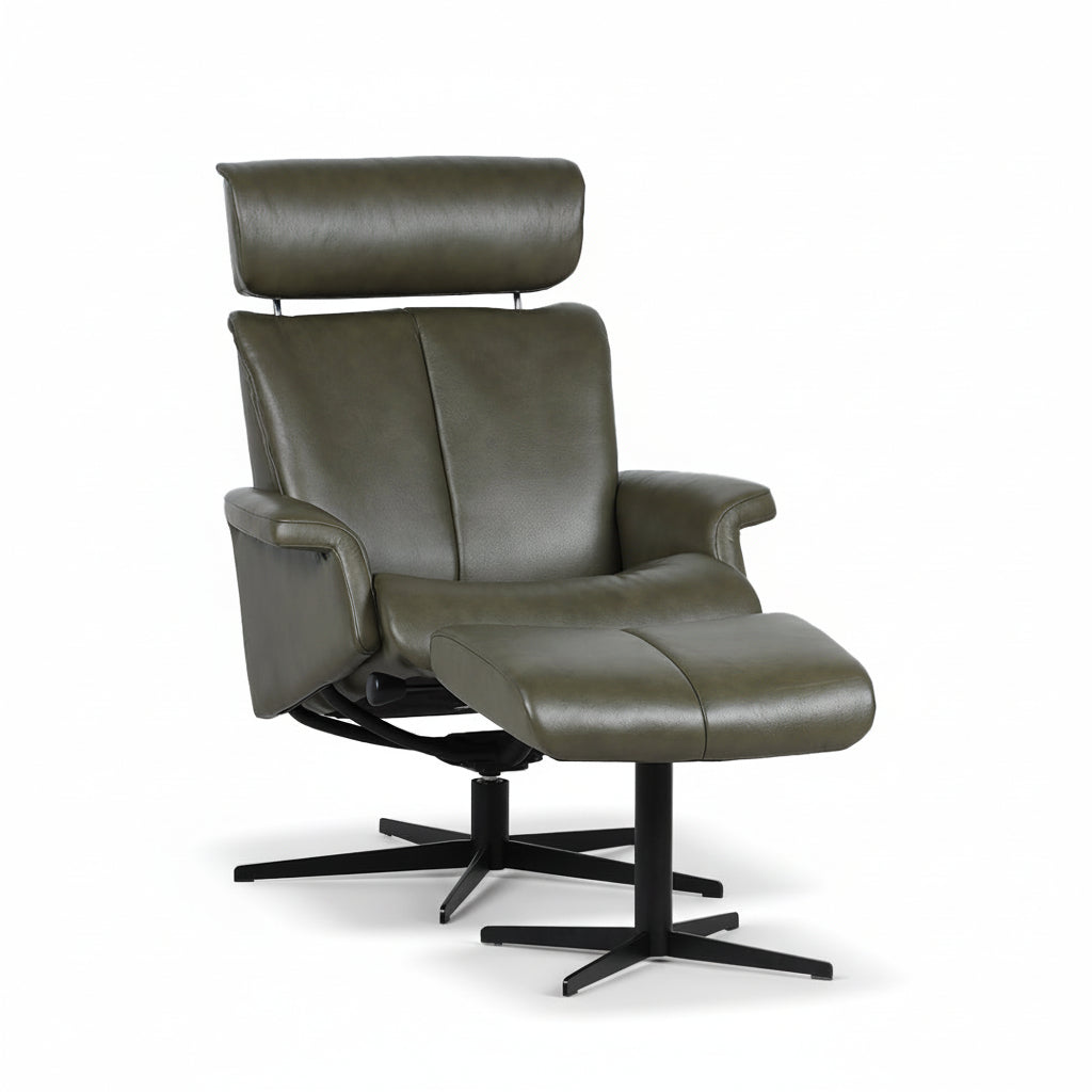 MATISSE Full Leather Pedestal Chair