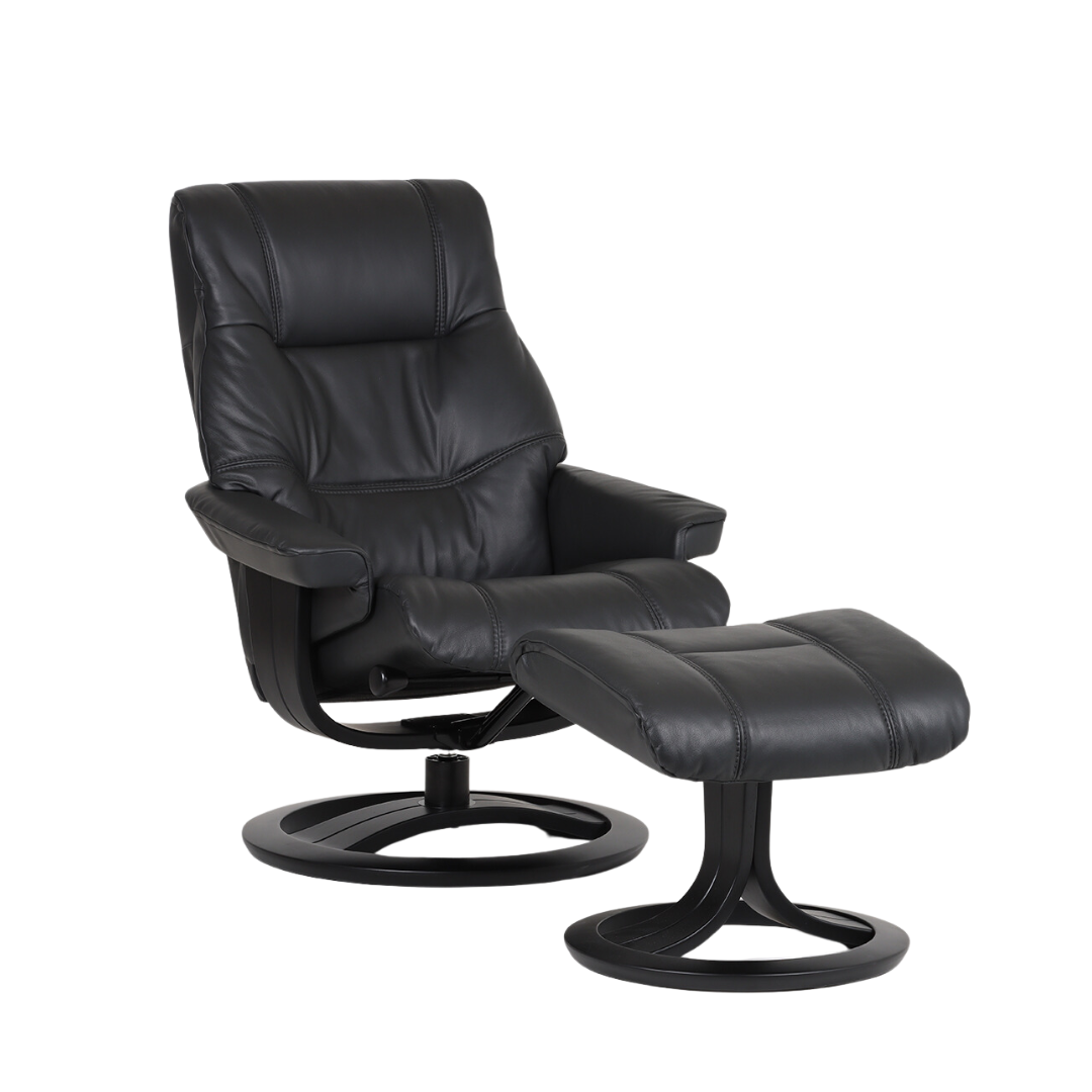ROSLIN Full Leather Pedestal Chair