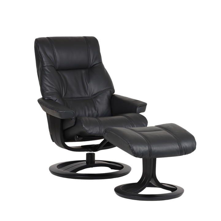 ROSLIN Full Leather Pedestal Chair
