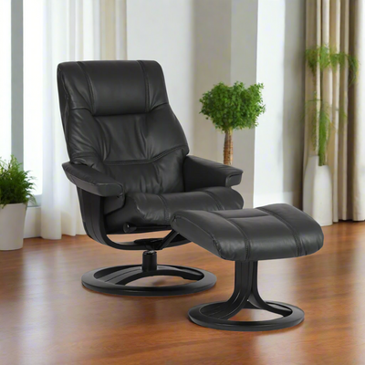 ROSLIN Full Leather Pedestal Chair