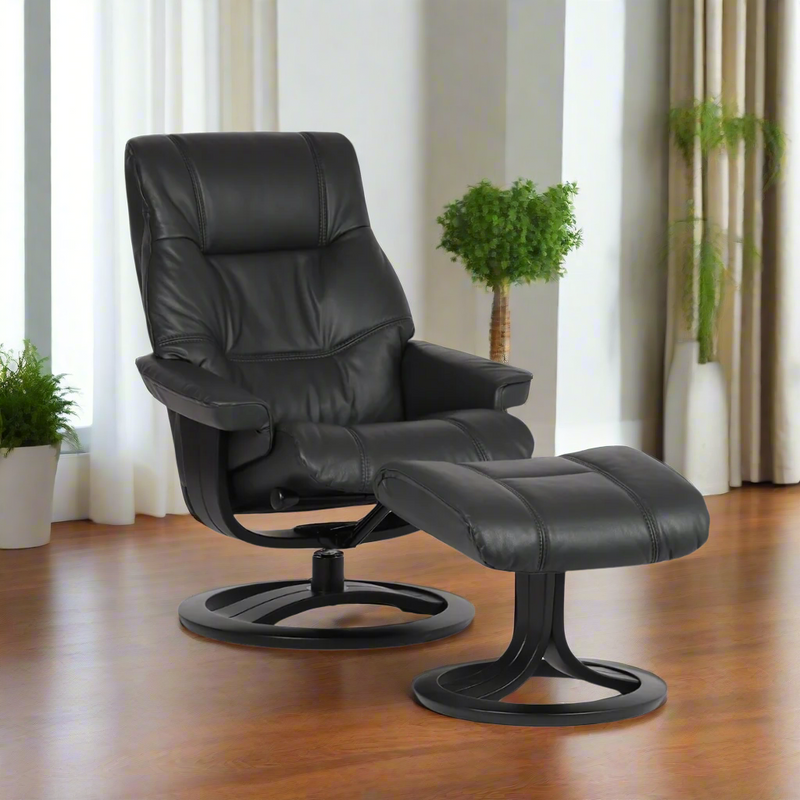 ROSLIN Full Leather Pedestal Chair