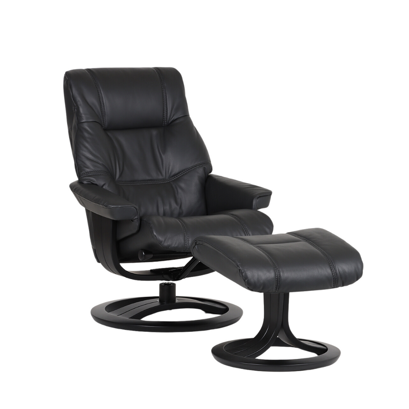 ROSLIN All Leather Pedestal Chair