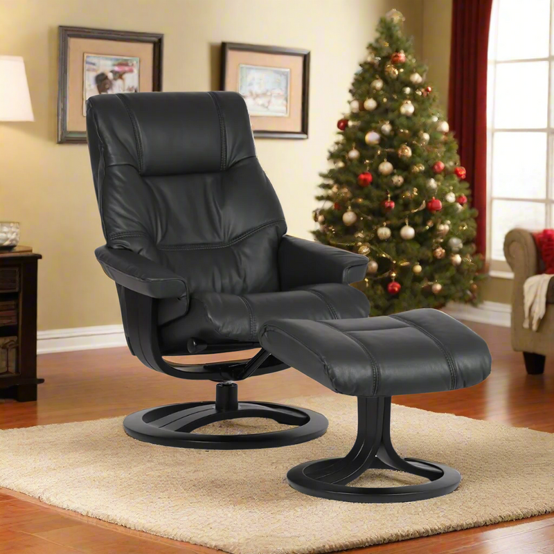 ROSLIN All Leather Pedestal Chair