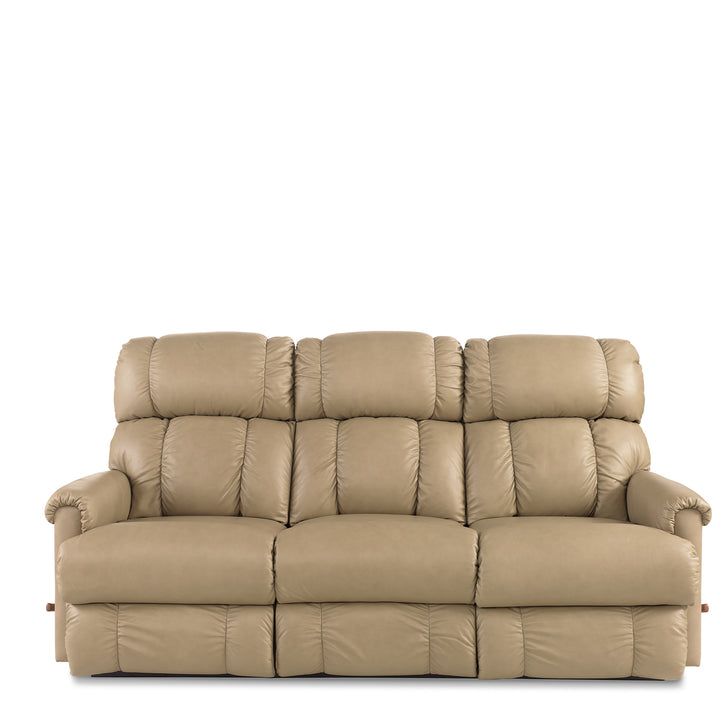 PINNACLE Full Leather Motion Reclining Sofa with Drop Down Table