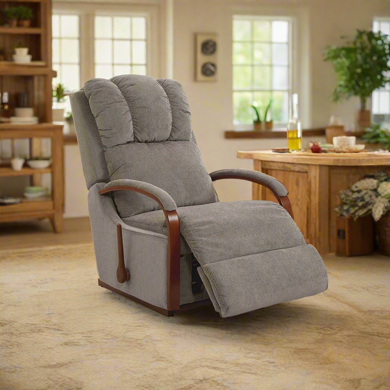 HARBOR TOWN Fabric Rocker Recliner (Wood)