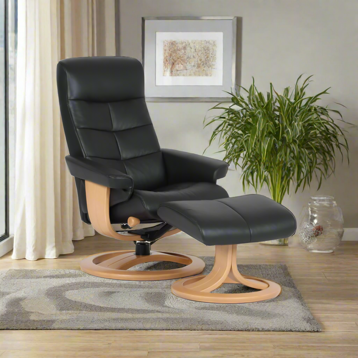 LARSSON Full Leather Pedestal Chair