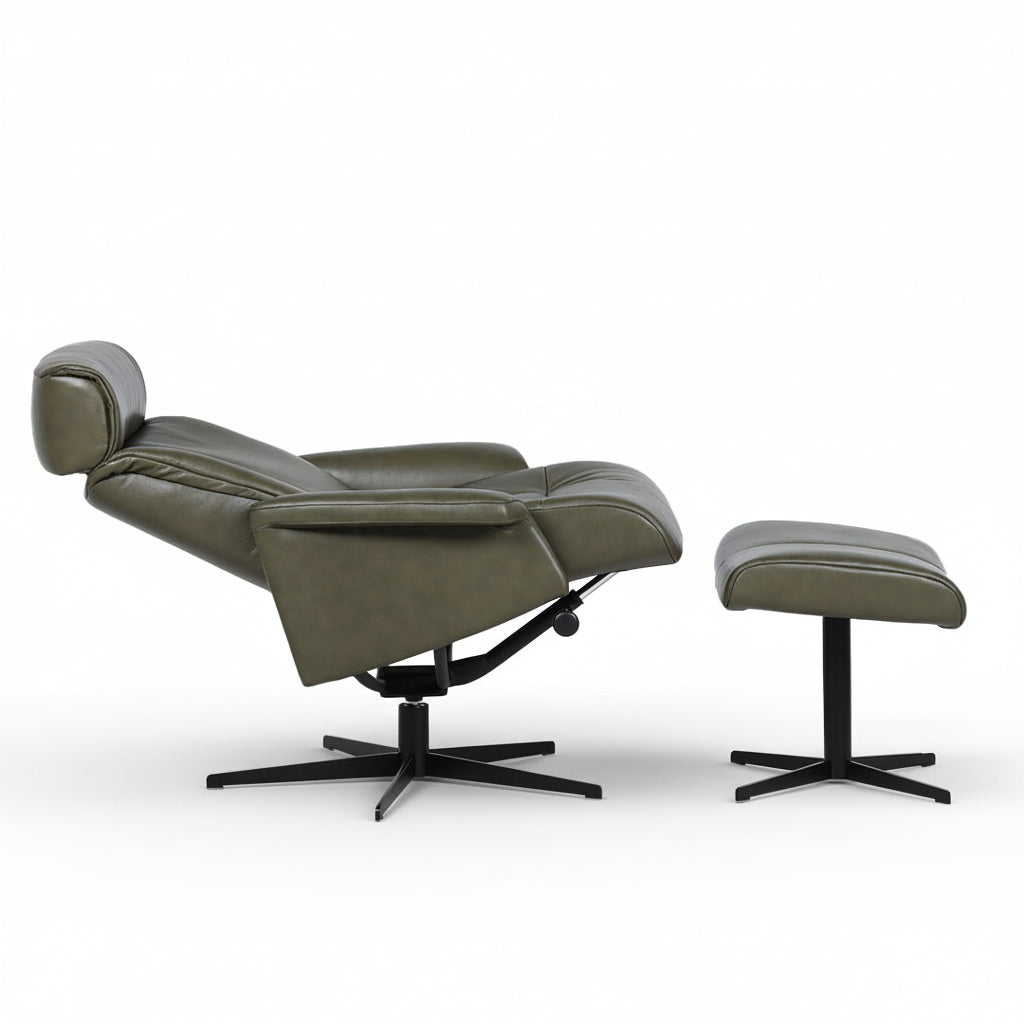 MATISSE Full Leather Pedestal Chair