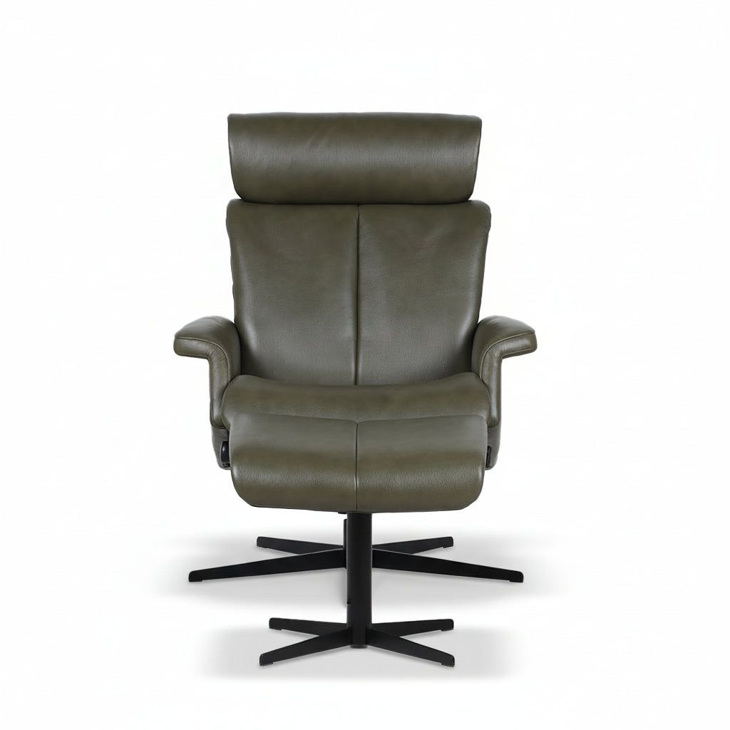 MATISSE Full Leather Pedestal Chair