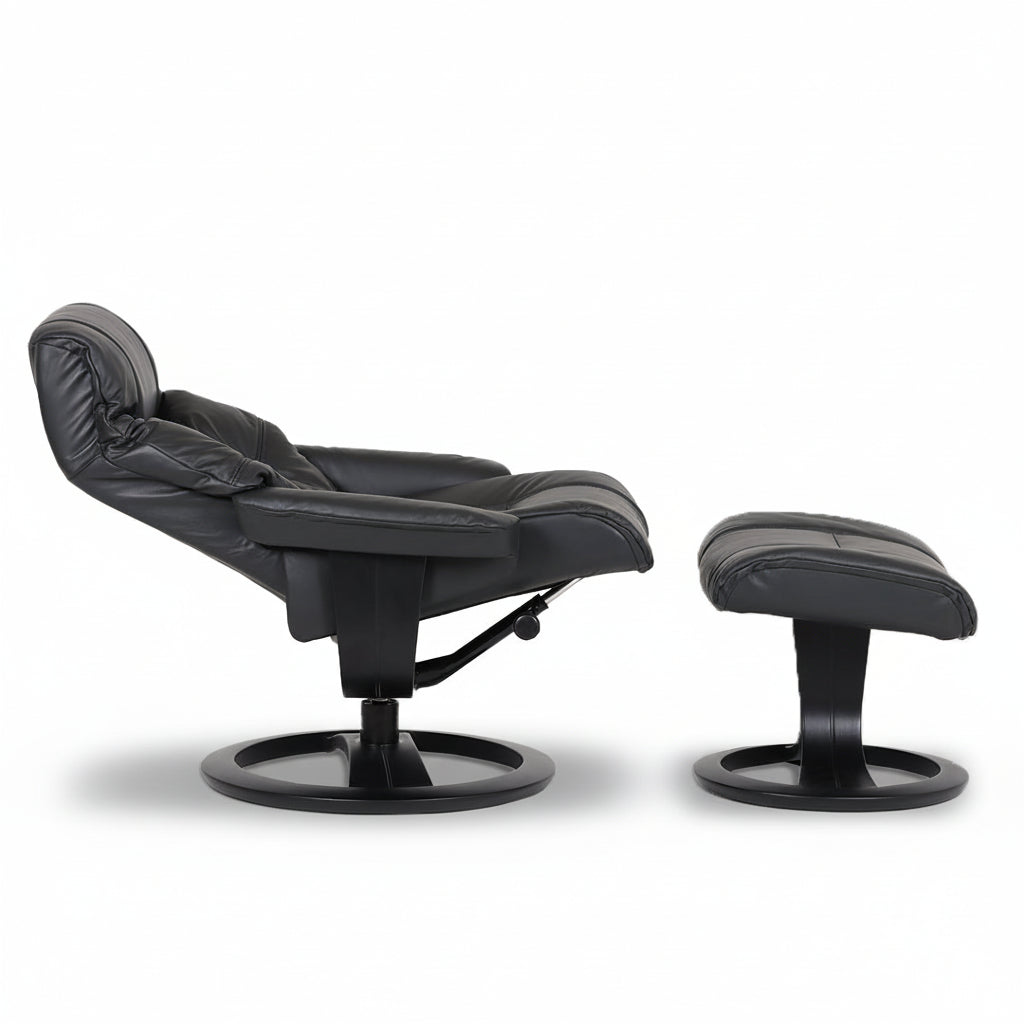 ROSLIN Full Leather Pedestal Chair