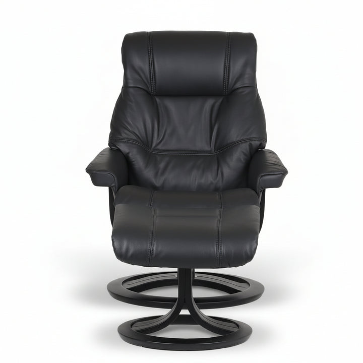 ROSLIN Full Leather Pedestal Chair