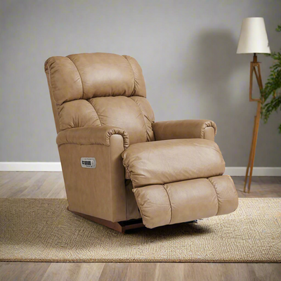 PINNACLE Full Leather Power XR+ Rocker Recliner Wireless Remote Control