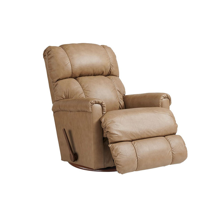 PINNACLE Full Leather Swivel Reclina-Glider Recliner