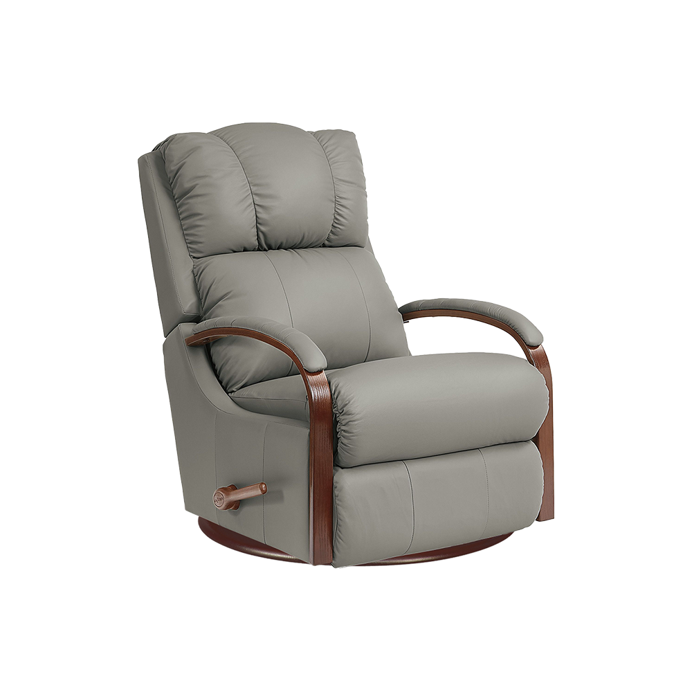 HARBOR TOWN Full Leather Swivel Reclina-Glider Recliner